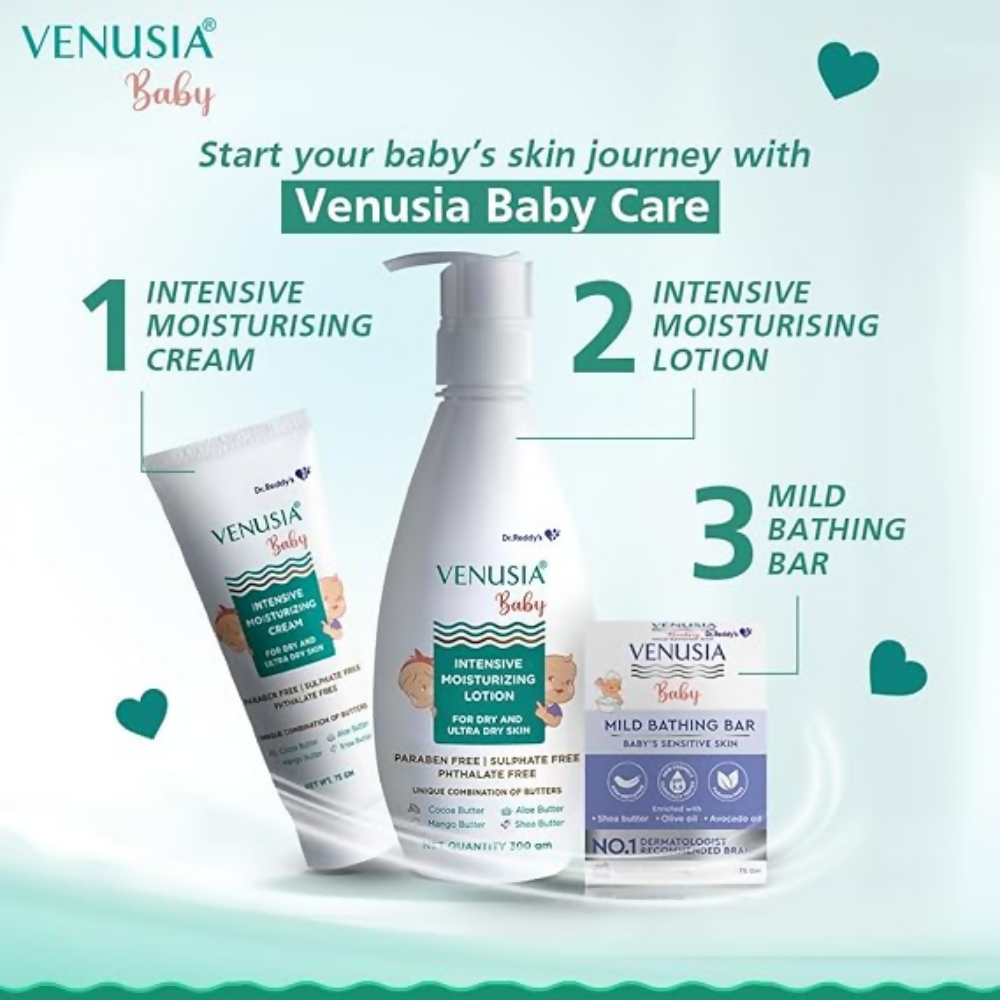Dr. Reddy's Venusia Baby Intensive Moisturizing Cream | For Dry & Ultra-Dry Skin | Paraben & Sulphate-Free 