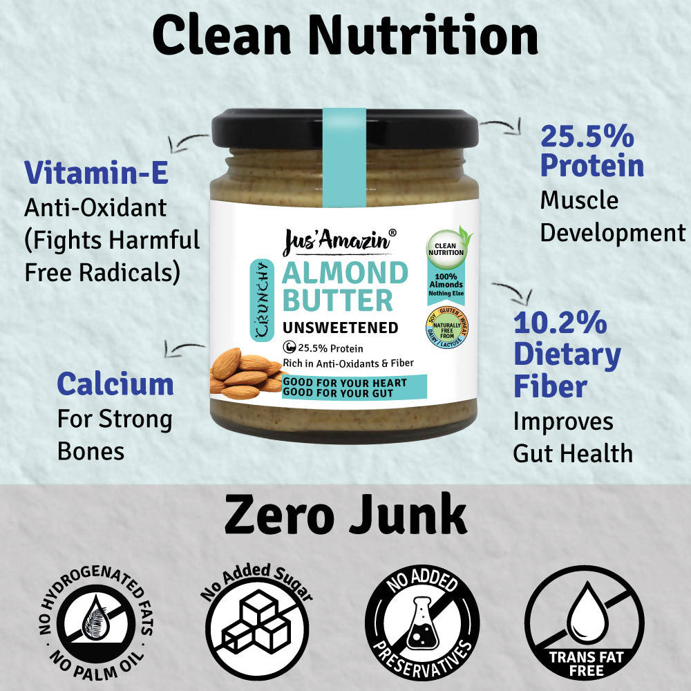 Jus Amazin Almond Butter Unsweetened 