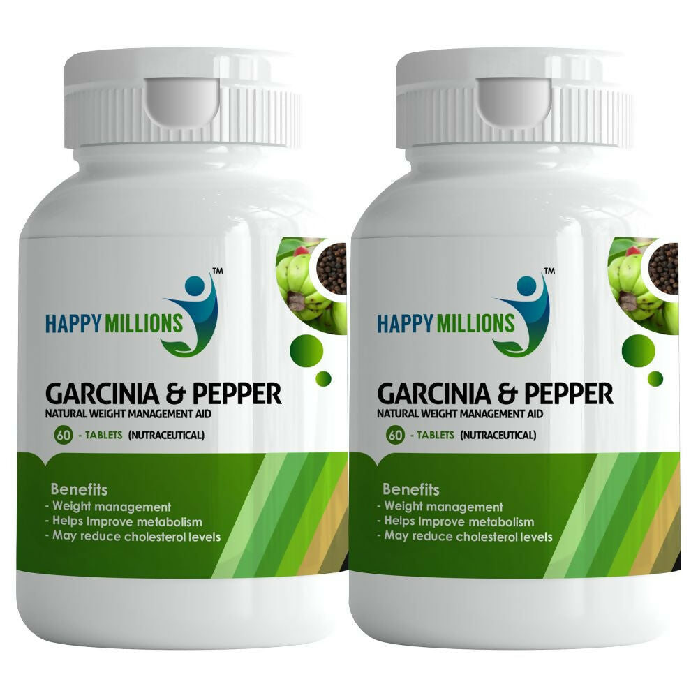HappyMillions Garcinia & Pepper Weight Loss Tablets 