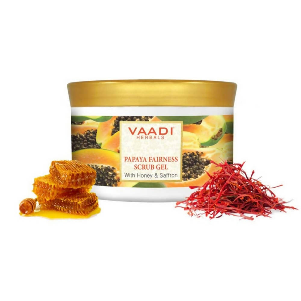 Vaadi Herbals Papaya Fairness Scrub Gel with Honey and Saffron  Grab2Buy Vaadi Herbals Grab2Buy