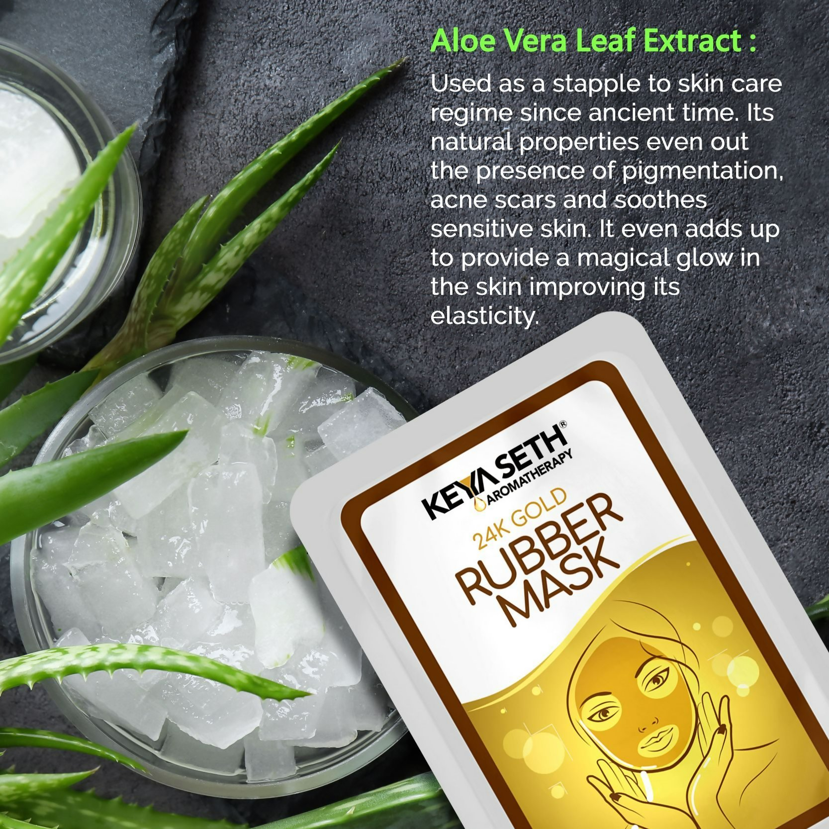 Keya Seth Aromatherapy 24k Gold Rubber Facial Mask 