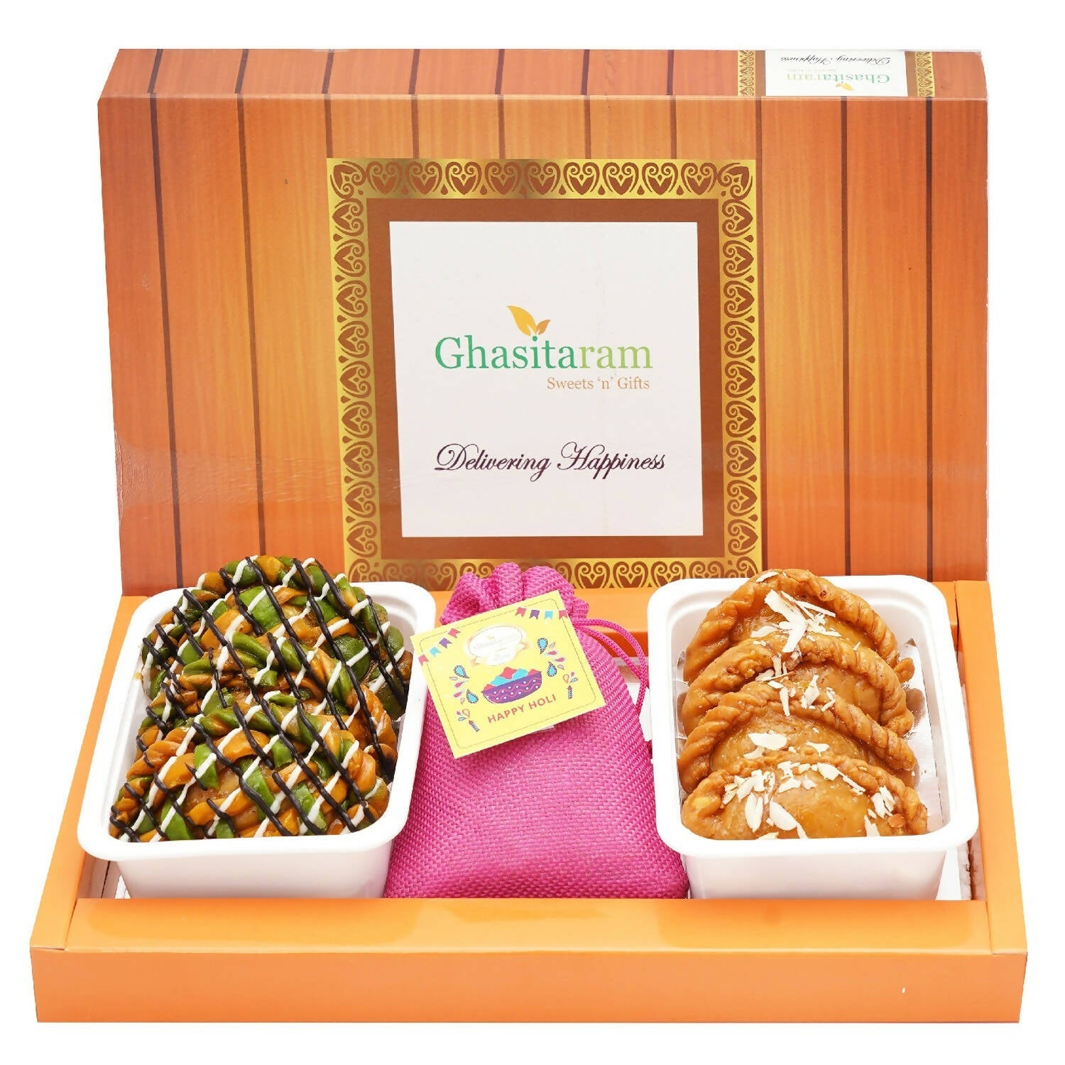 Ghasitaram Assorted Box of Gujiyas, Designer Gujiyas and Thandai - Grab2buy