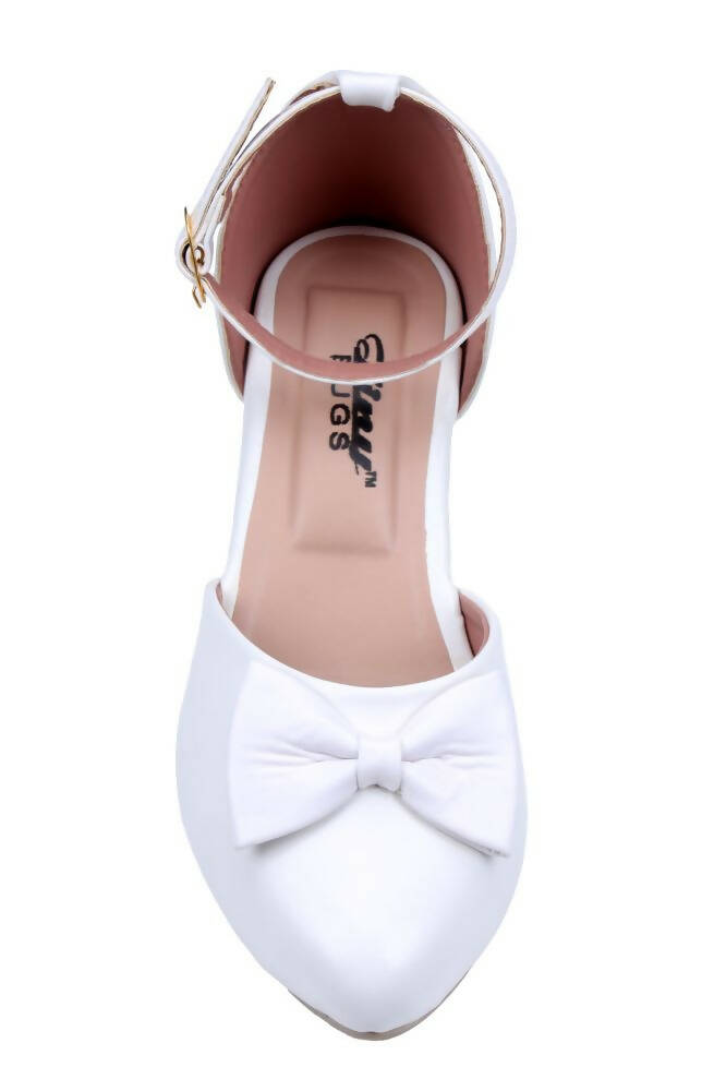 Tiny Bugs Girls Bow Embellished Ballerinas - White  Grab2Buy Tiny Bugs Grab2Buy