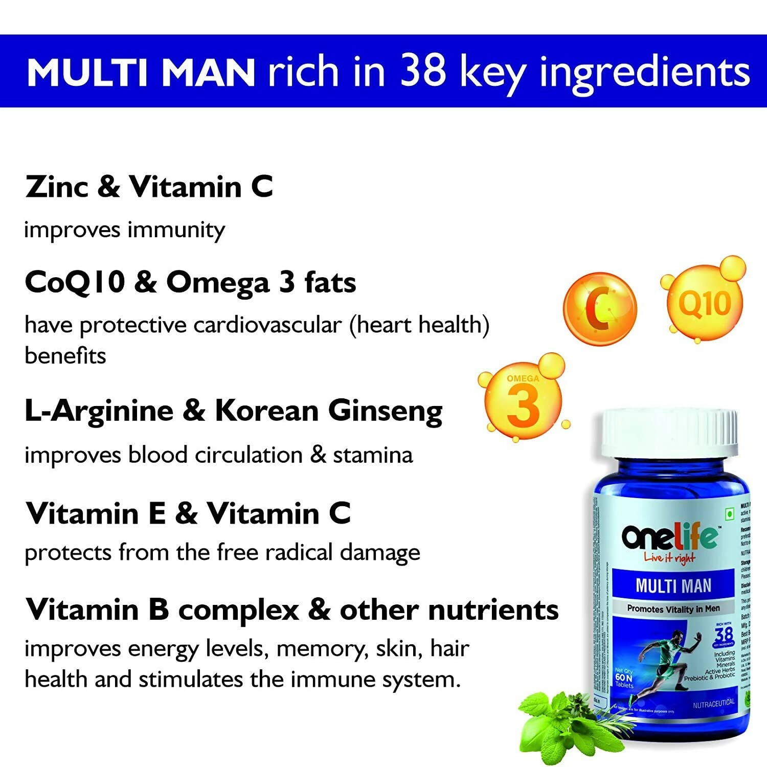 Onelife Multi Vitamin For Men Tablets 