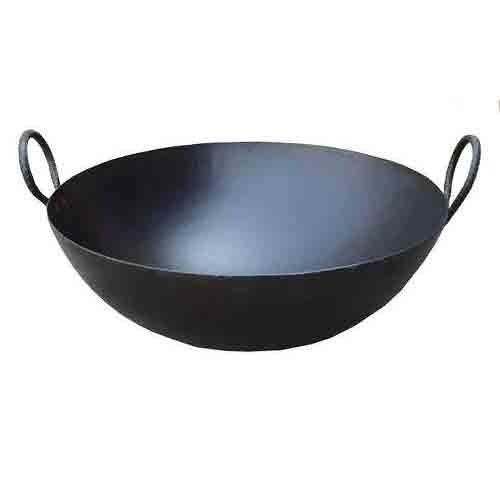 Iron Kadhai with Handle (Black, Medium) | Grab2Buy