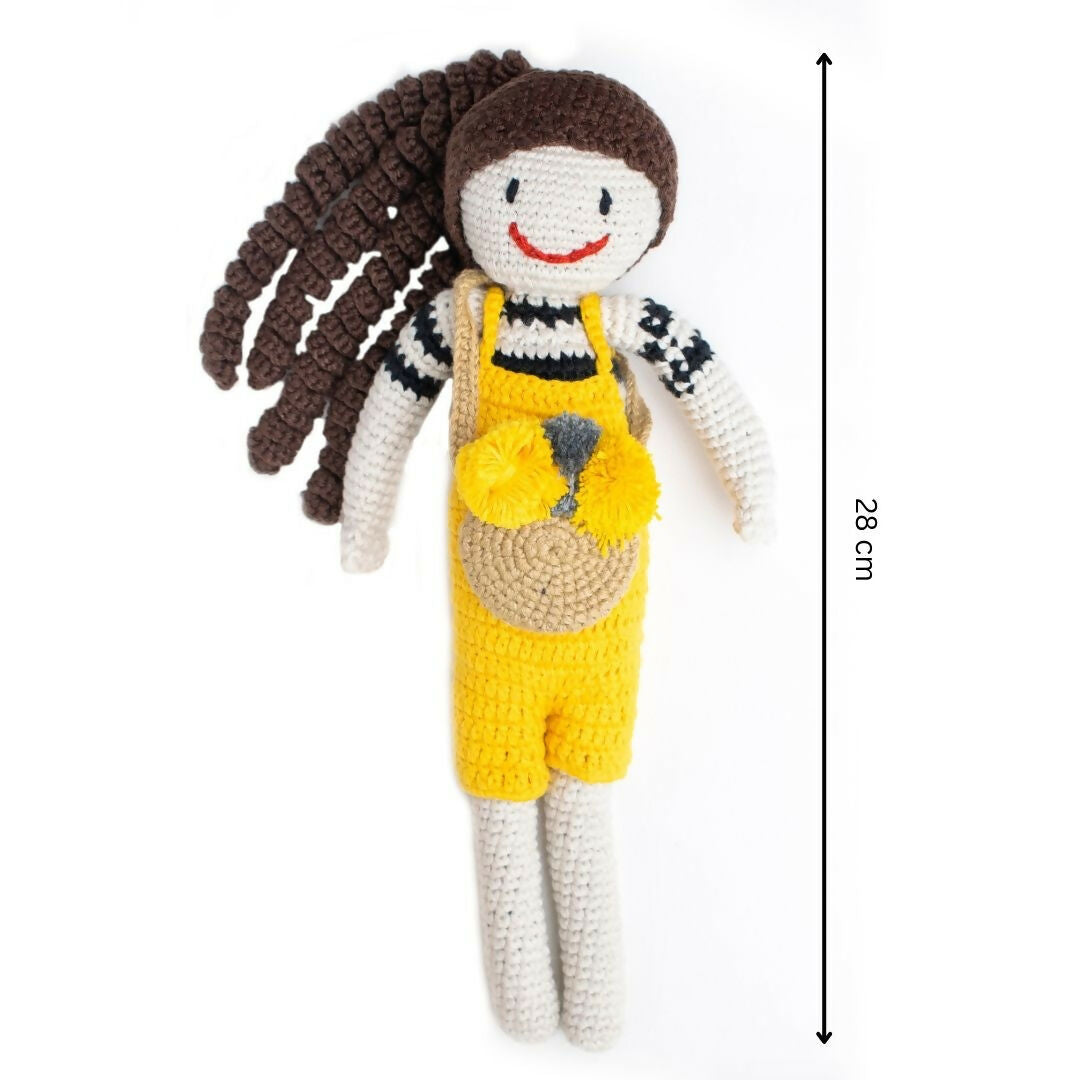 Nesta Toys Handmade Crochet Doll for Kids (11 Inch), Amigurumi Stuffed Toy