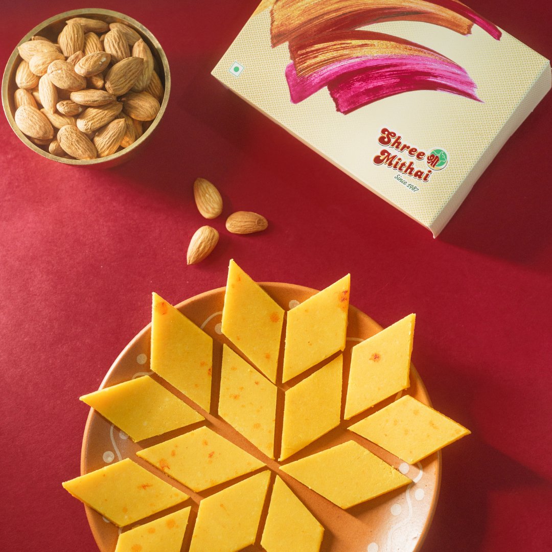 Shree Mithai Kesar Kaju Katli 