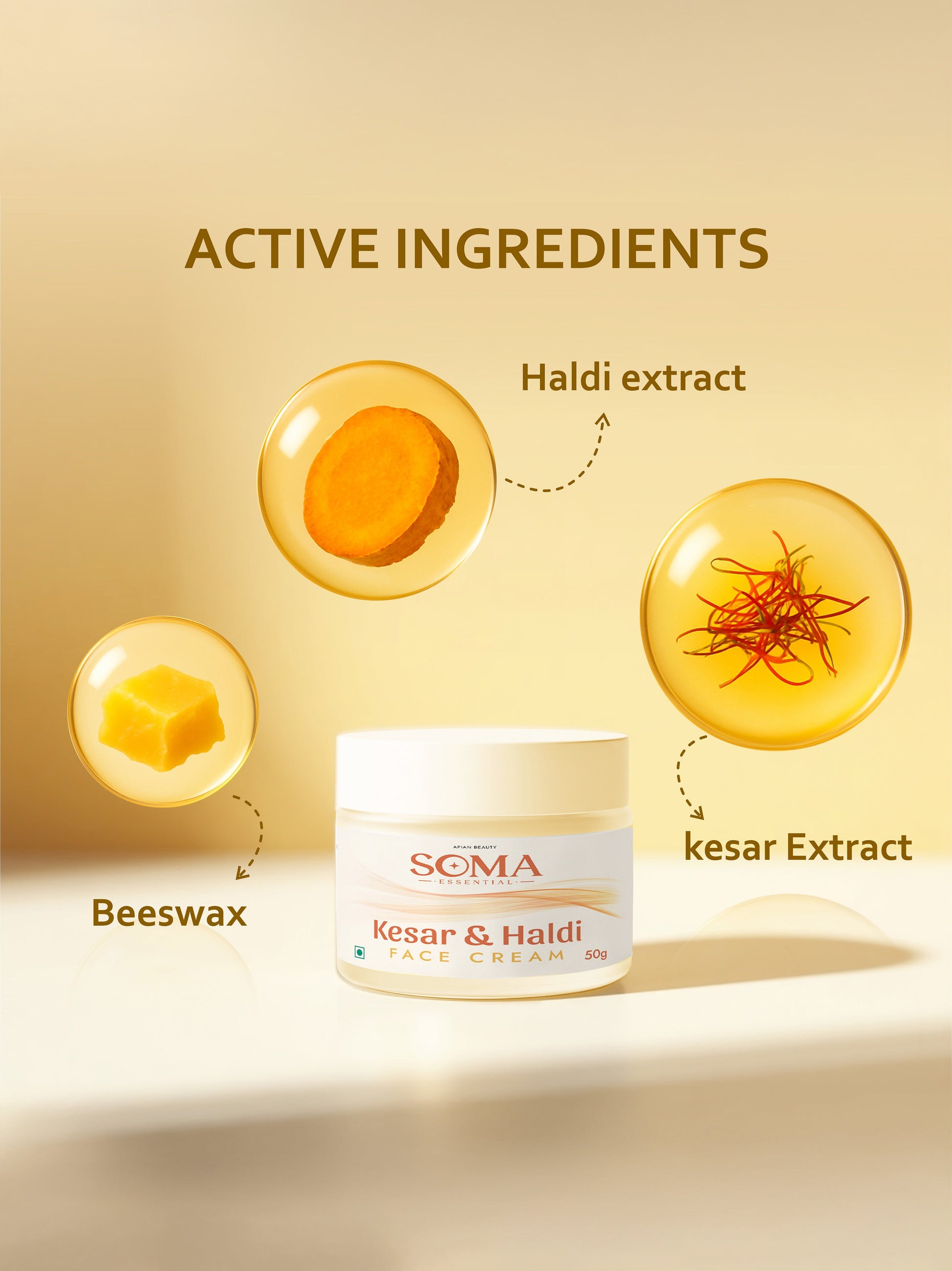 Soma Essential Apian Morning Glow Ritual - Vitamin C Serum + Haldi Kesar Cream