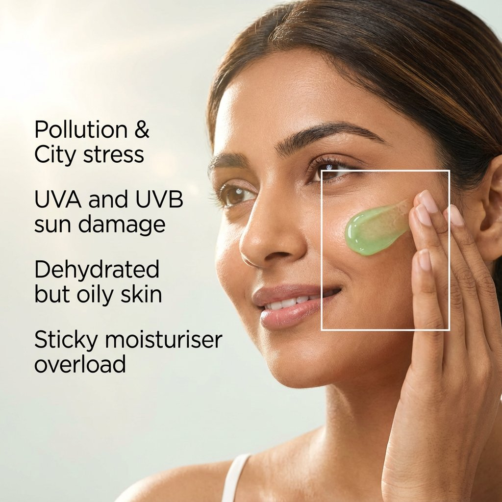 VedicDerm Green Tea Matcha Gel Moisturiser with Squalene and Niacinamide  Grab2Buy VedicDerm Grab2Buy