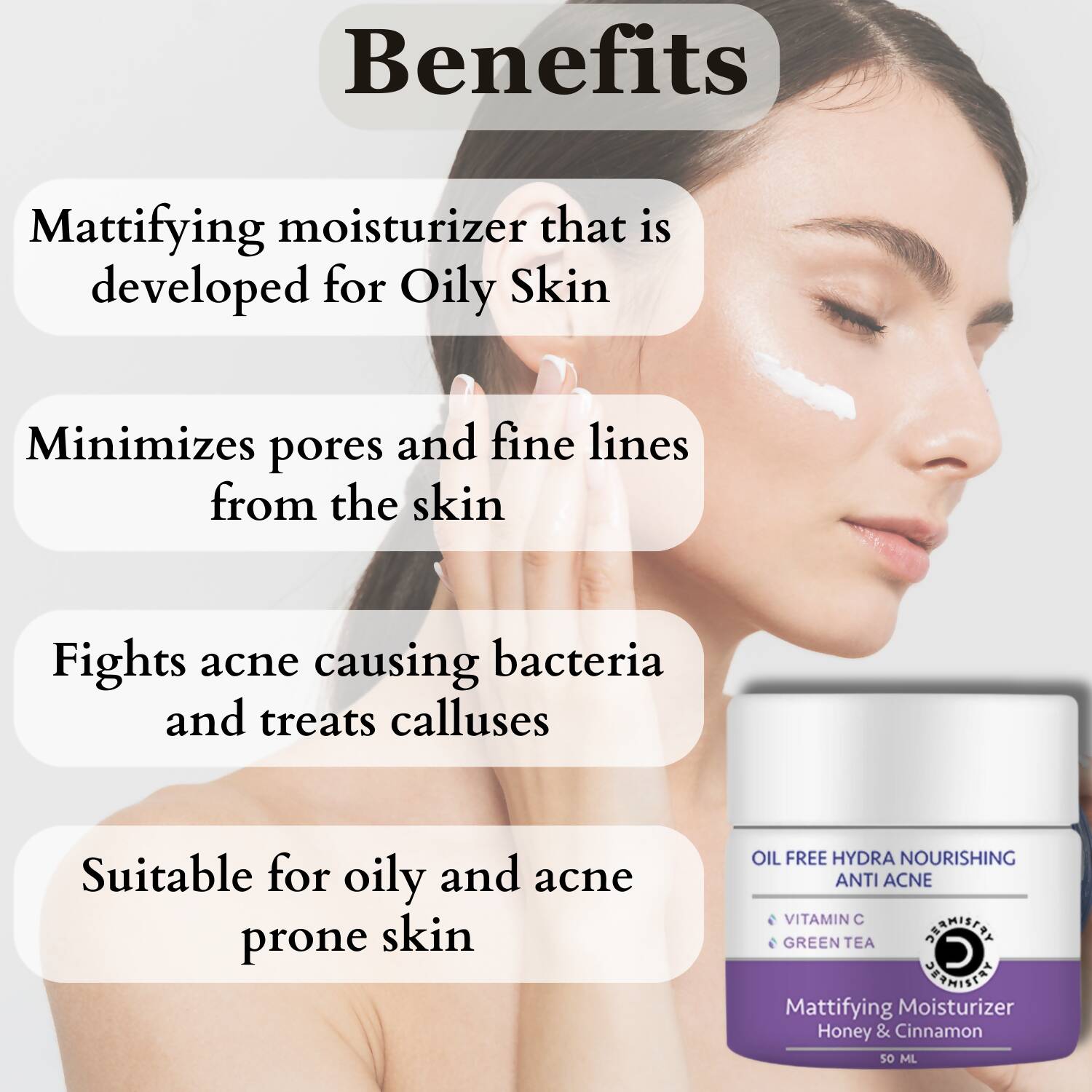 Dermistry Mattifying Moisturizer & Anti Acne Foaming Face Wash 