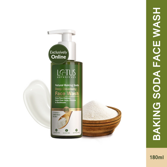 Lotus Botanicals Natural Baking Soda Deep Cleansing Face Wash - Limited Time Offer