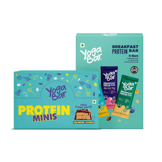 Yoga Bar Protein Variety Pack, Breakfast Protein Bars & Choco Peanut Butter Minis  Grab2Buy Yoga Bar Grab2Buy