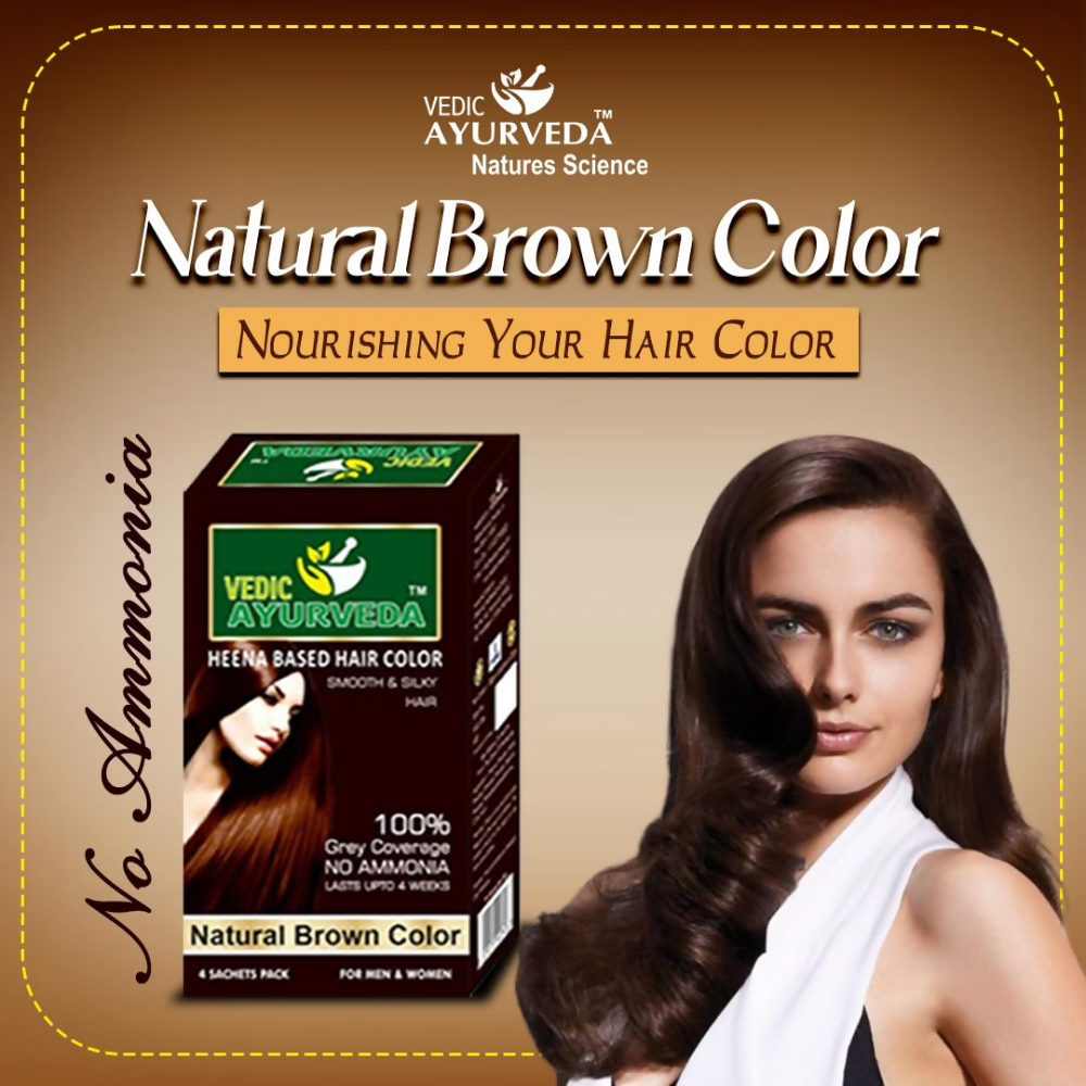 VedicAyurveda Natural Brown Hair Color  Grab2Buy VedicAyurveda Grab2Buy