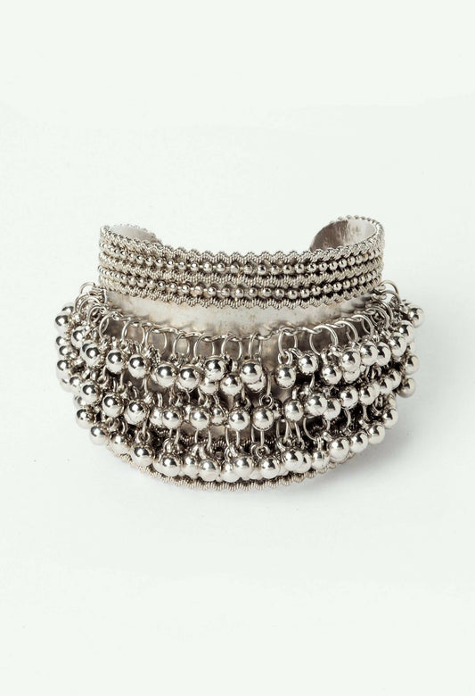 Mominos Fashion Johar Kamal Women Silver-Plated Brass Finish Radha Kishan Long Neckalce Combo Set - Grab2buy