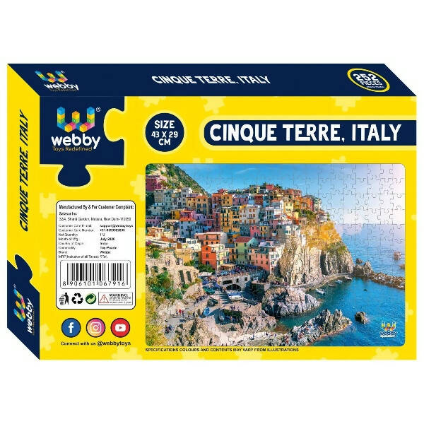 Webby Cinque Terre & Italy Jigsaw Puzzle- 252 Pcs  Grab2Buy Webby Grab2Buy