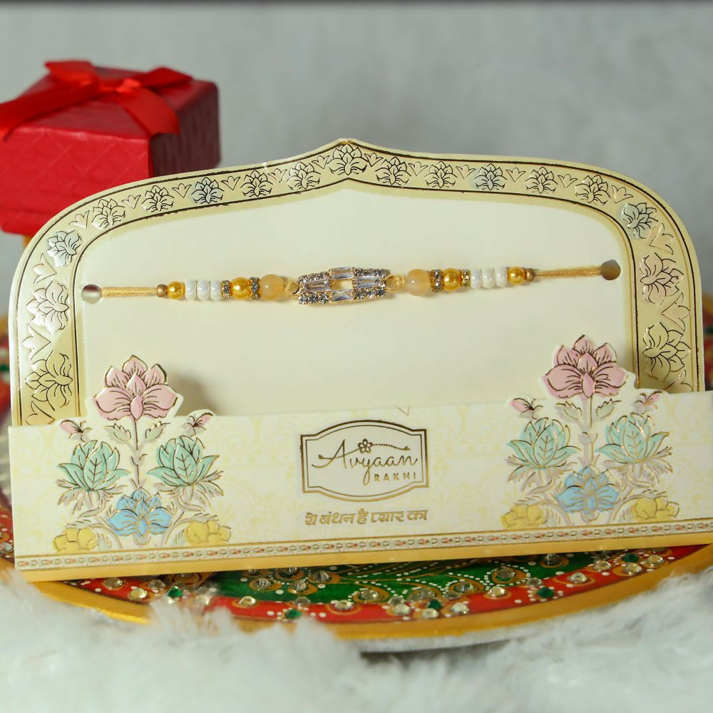 Indianvibez Ad Stone Fancy Rakhi 