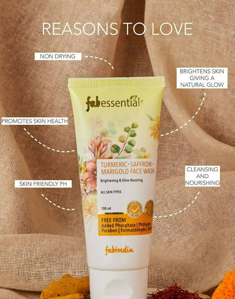 Fabessentials Turmeric Saffron Marigold Face Wash - Grab2buy