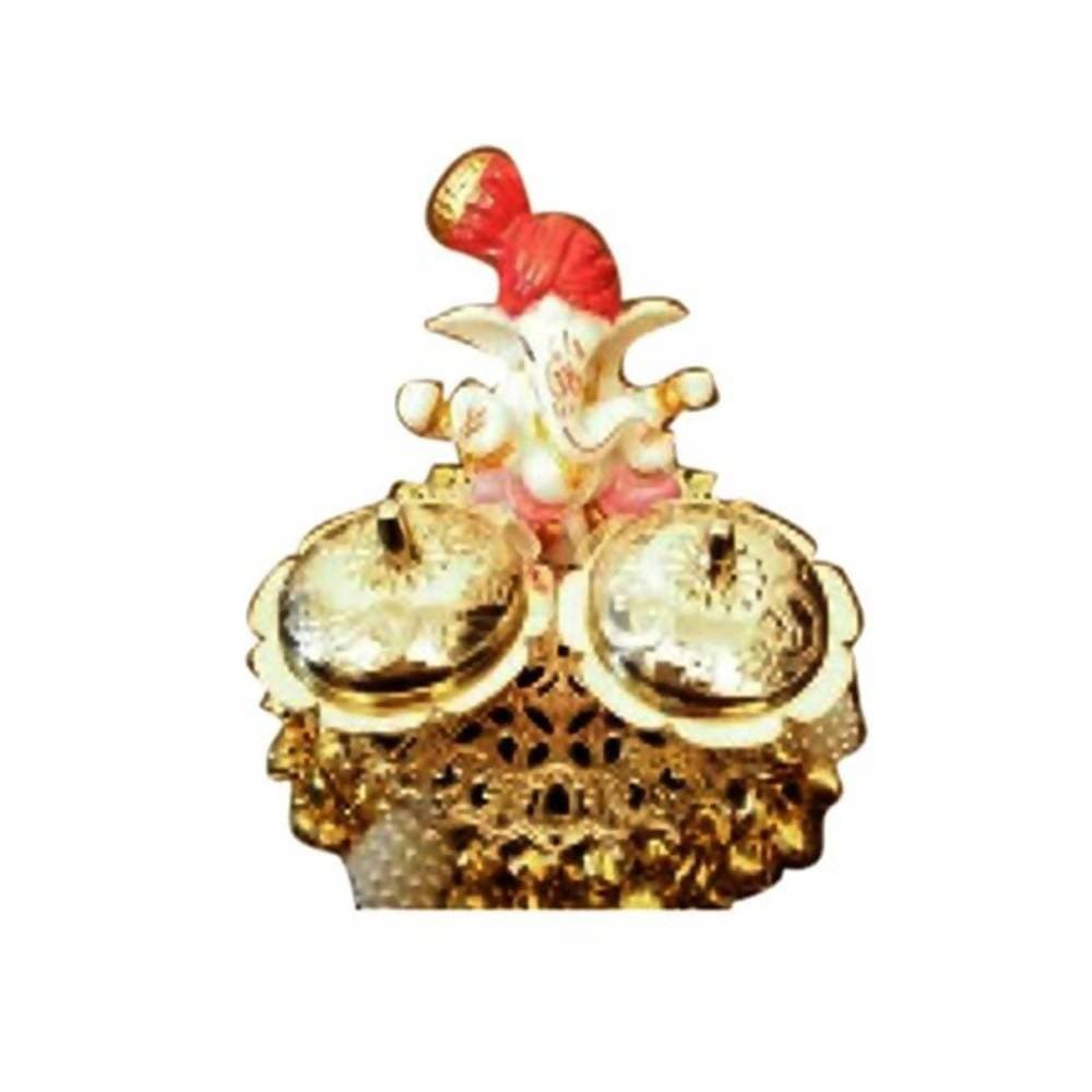 Kundan HandiKrafts Ganapathi Haldi Kumkum Boxes - Grab2buy