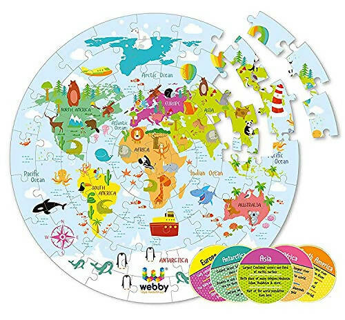 Webby Amazing World Map Jigsaw Floor Puzzle 60 Pcs  Grab2Buy Webby Grab2Buy