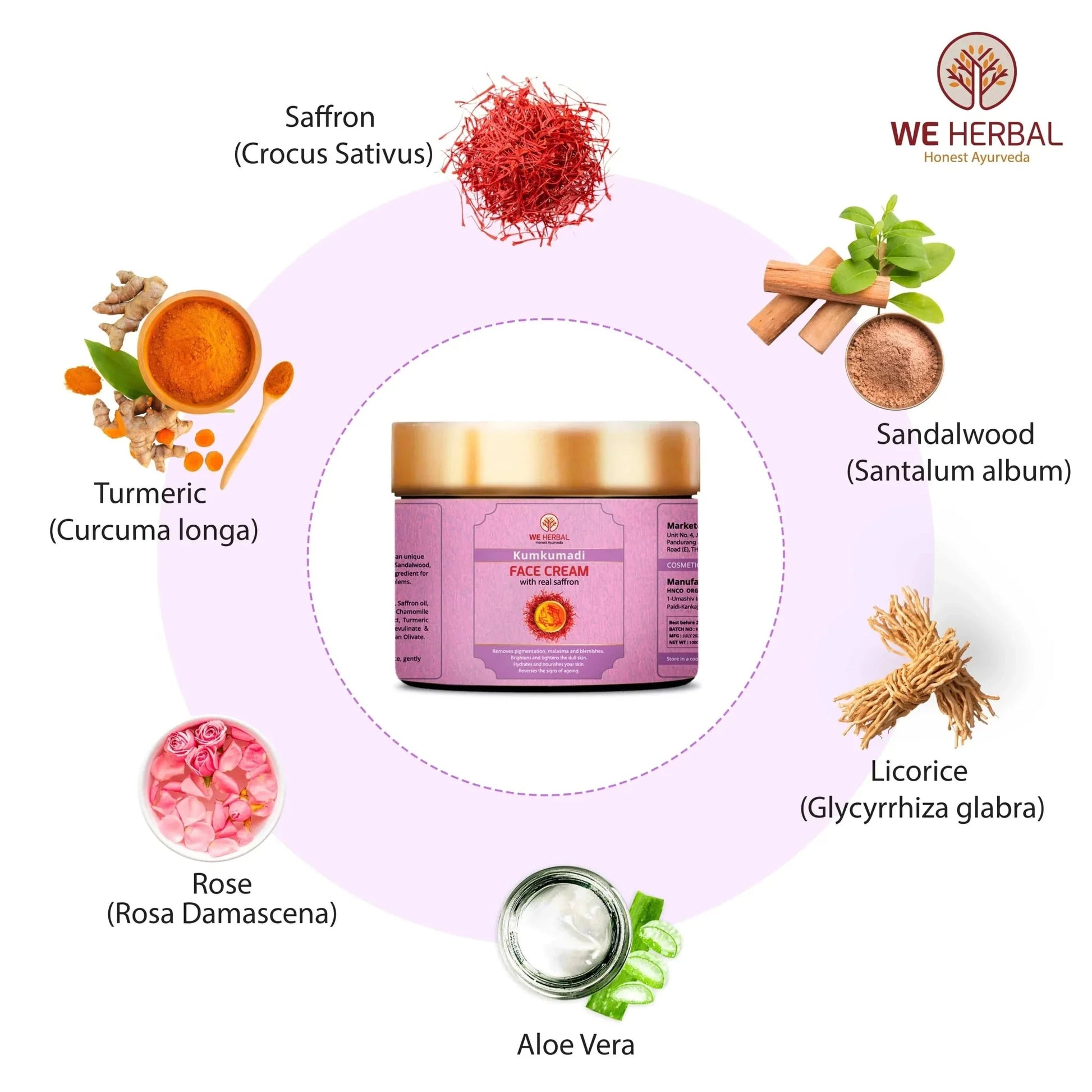 We Herbal Kumkumadi Face Cream: An Ayurvedic Solution For Modern Radiant Revitalized Skin  Grab2Buy We Herbal Grab2Buy