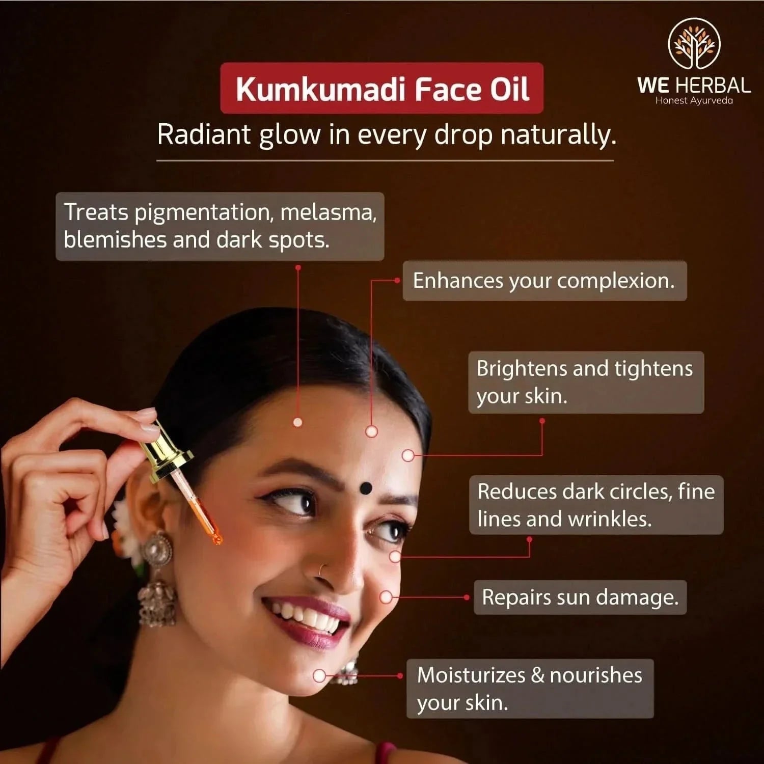 We Herbal Kumkumadi Face Oil: The Secret To Glowing, Flawless And Youthful Skin  Grab2Buy We Herbal Grab2Buy