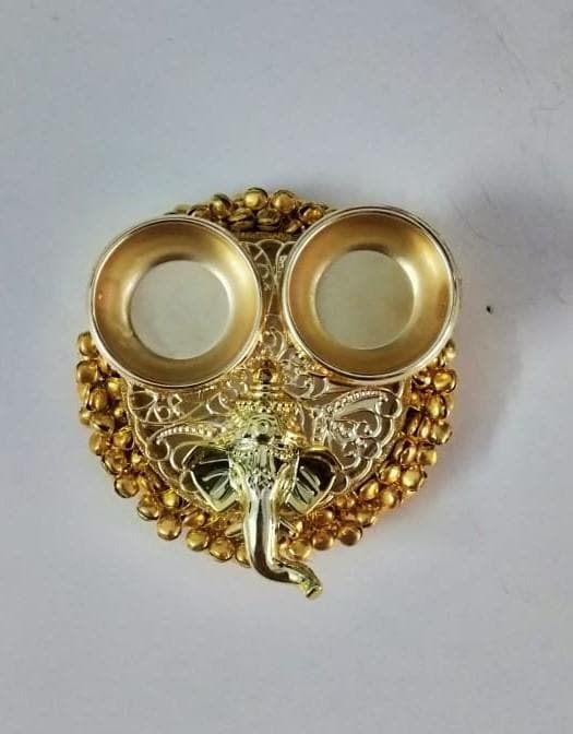 Ganesh Haldi Kumkum Holder - 1 Piece 