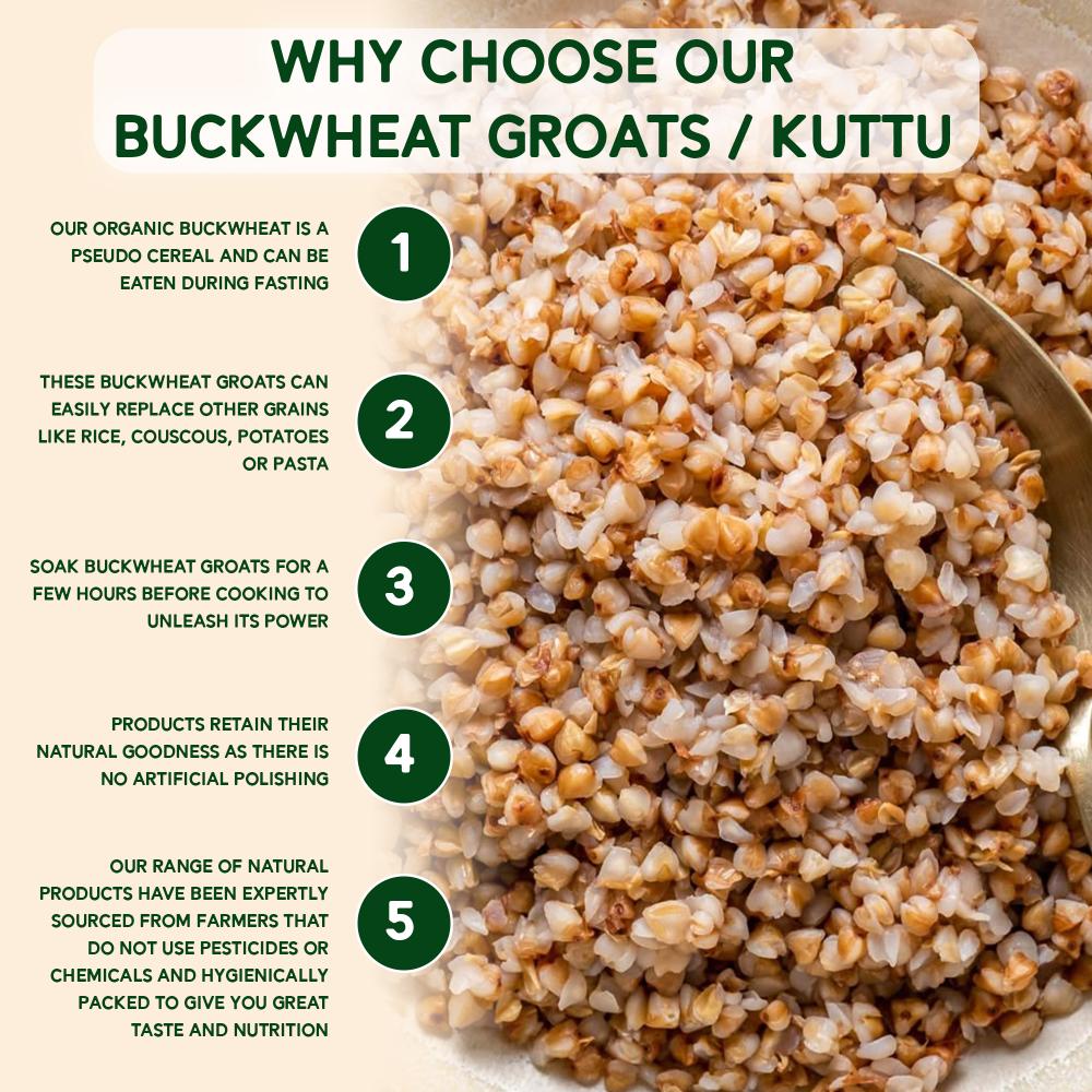 IKAI Organic Buckwheat Groats Kuttu 