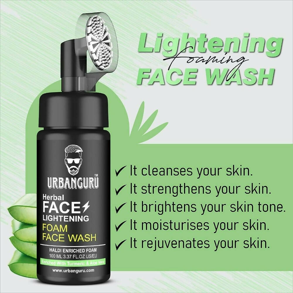 Urbanguru Men's Face Lightening Haldi Foam Face Wash  Grab2Buy Urbanguru Grab2Buy