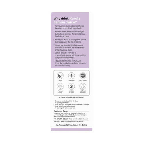 Four Seasons Karela Jamun Juice - Grab2buy