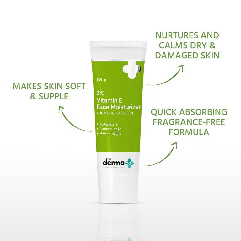 The Derma Co 3% Vitamin E Face Moisturizer For Dry & Flaky Skin  Grab2Buy The Derma Co Grab2Buy