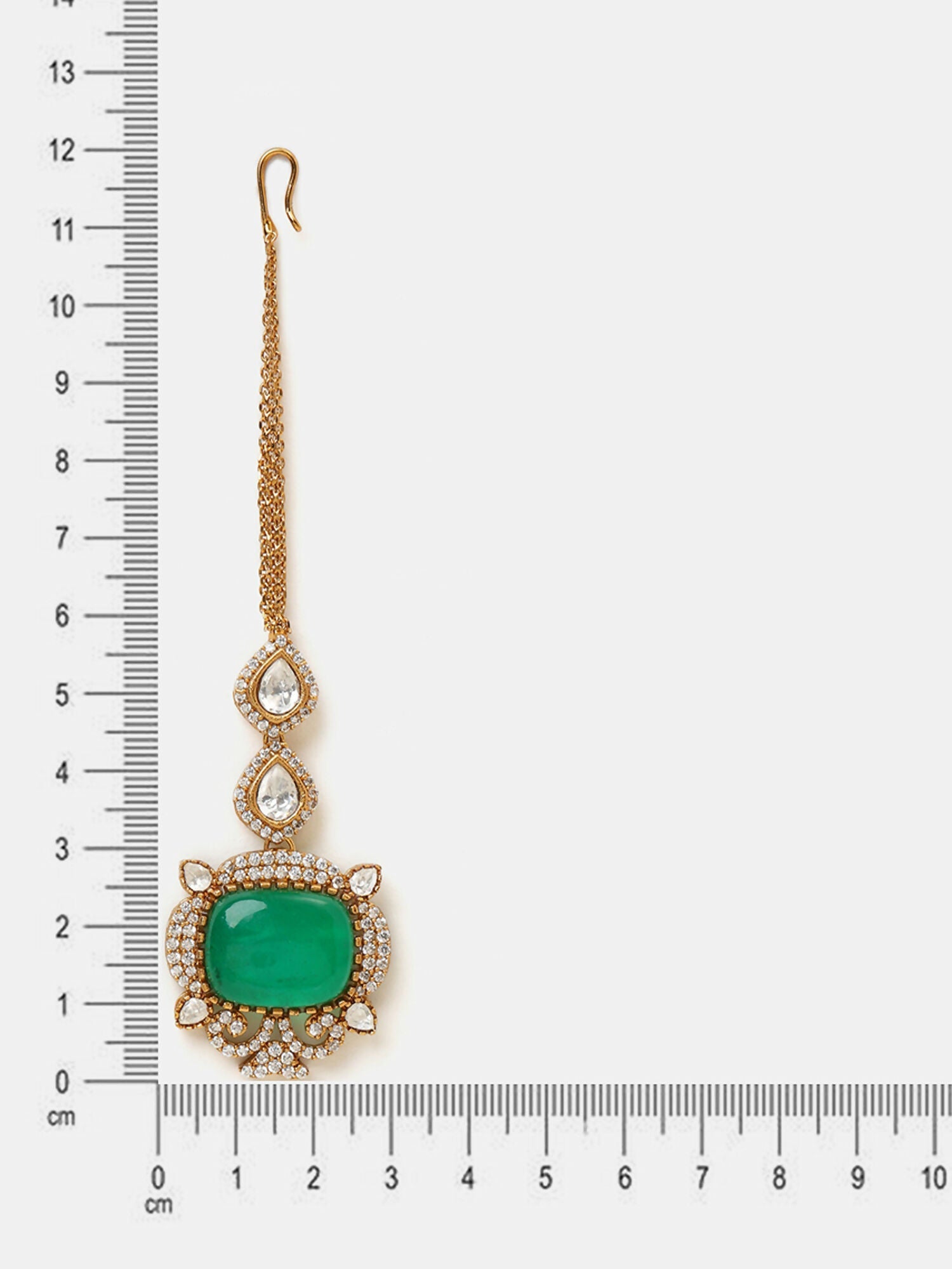 Ruby Raang Green Kundan Tikka