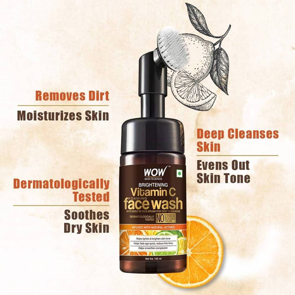 Wow Skin Science Vitamin C & Niacinamide Brightening Foaming Face Wash  Grab2Buy Wow Skin Science Grab2Buy
