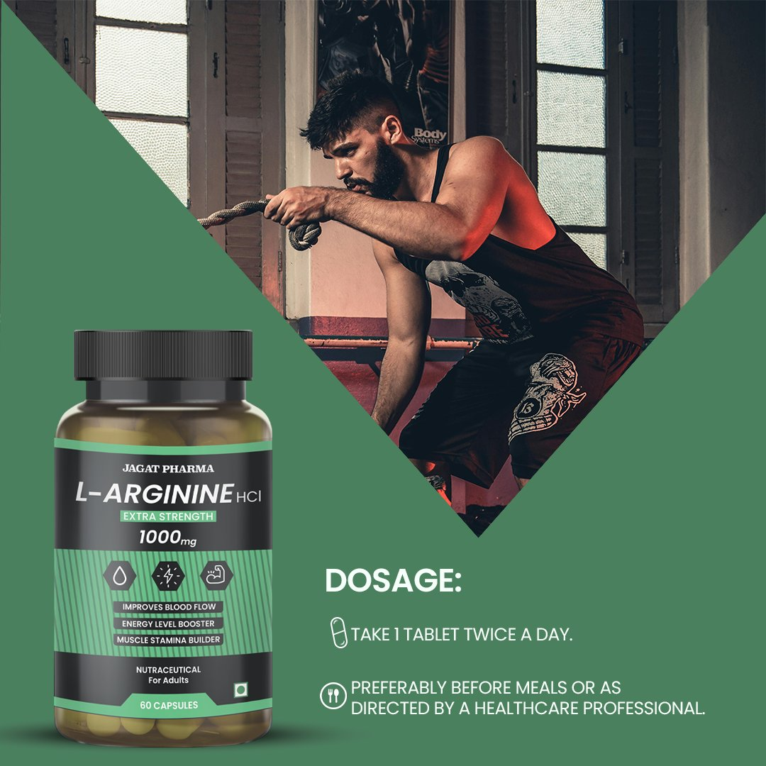 Jagat Pharma L-Arginine 1000mg Capsules 