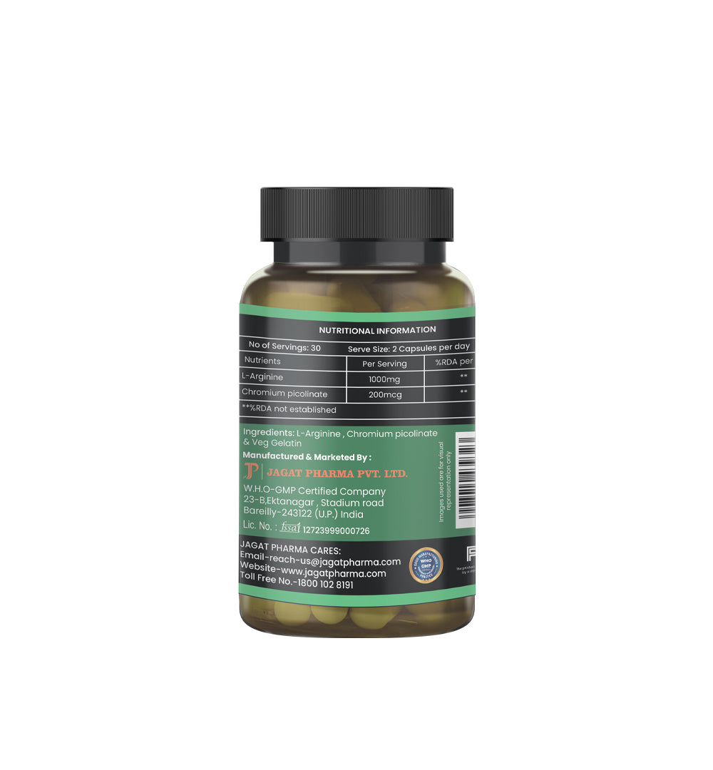 Jagat Pharma L-Arginine 1000mg Capsules 