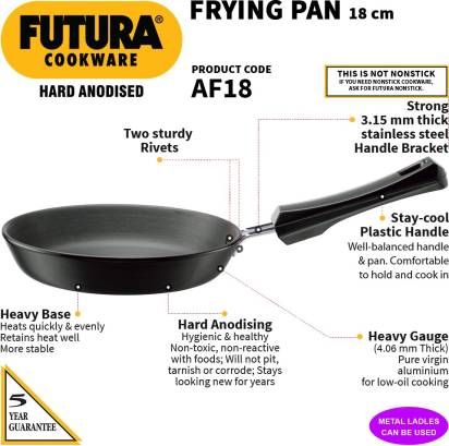 Hawkins Futura Hard Anodised Frying Pan 18 cm Diameter (AF18) - Grab2buy