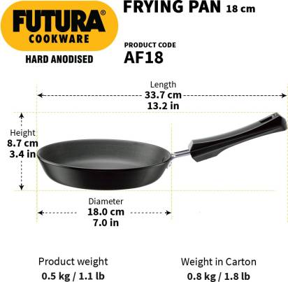 Hawkins Futura Hard Anodised Frying Pan 18 cm Diameter (AF18) - Grab2buy