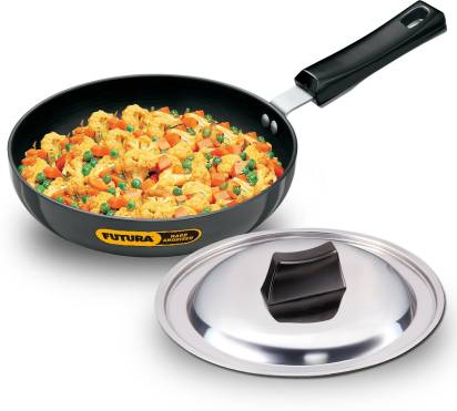 Hawkins Futura Hard Anodised Frying Pan 22 cm Diameter with Lid 1 L (AF22RS) | Grab2Buy
