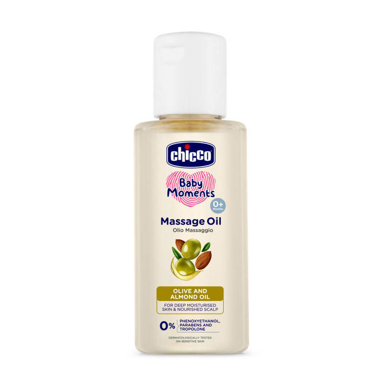 Chicco Baby Moments Massage Oil For Moisturised Skin, Nourished Hair & Scalp 