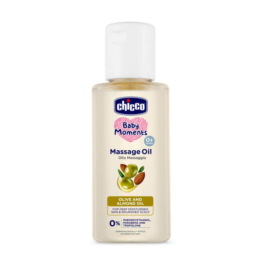 Chicco Baby Moments Massage Oil For Moisturised Skin, Nourished Hair & Scalp 