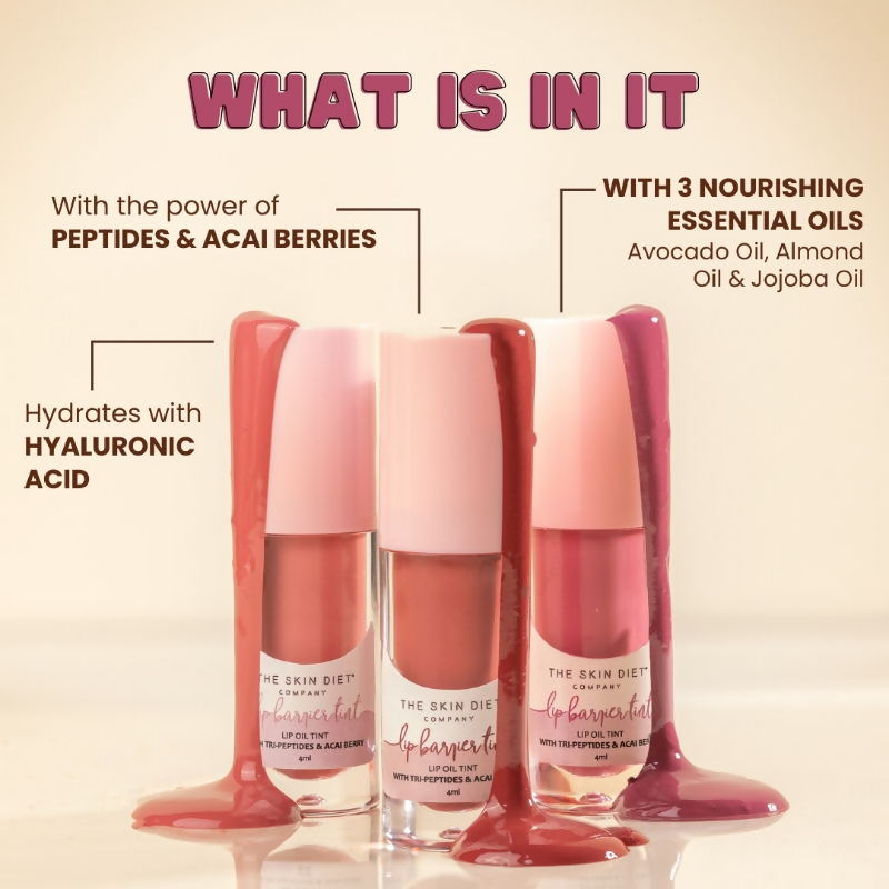 The Skin Diet Company Lip Barrier Tint High Shine Gloss Oil - Desert Rose  Grab2Buy The Skin Diet Company Grab2Buy