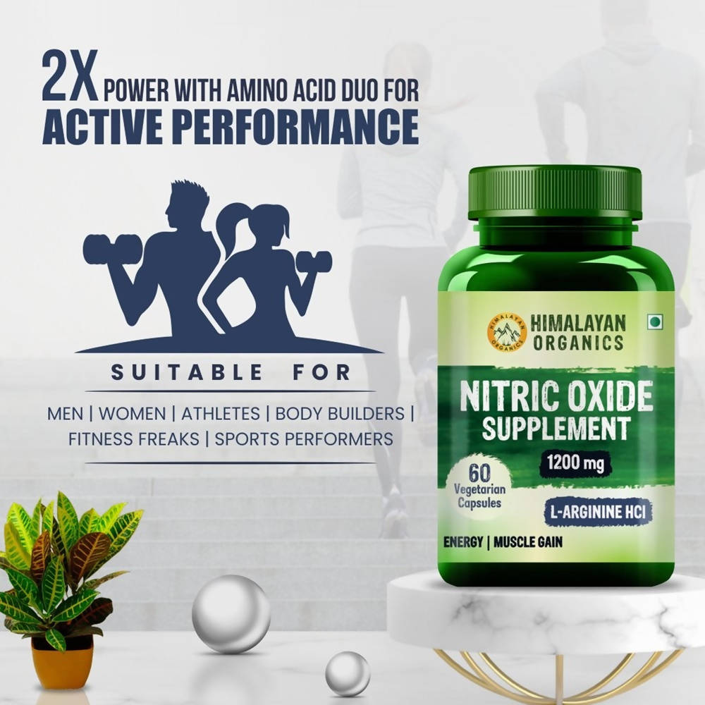 Himalayan Organics Nitric Oxide Supplement 1400 mg Tablets 