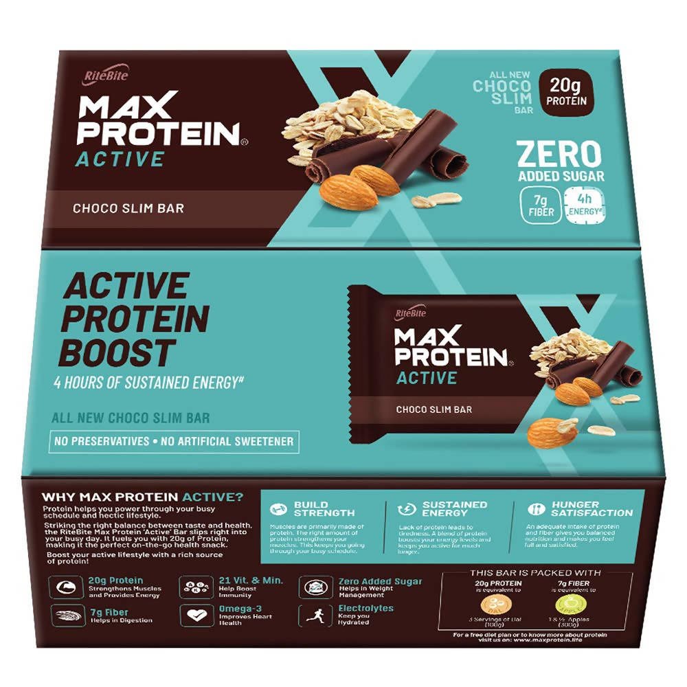 RiteBite Max Protein Active Choco Slim Bar - Grab2buy