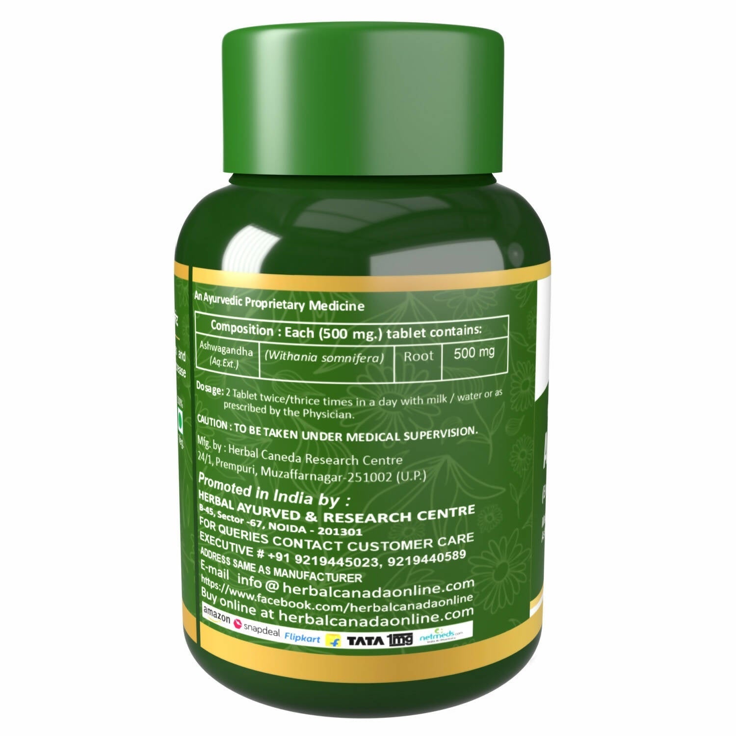 Herbal Canada Ashwagandha Extract Tablets 