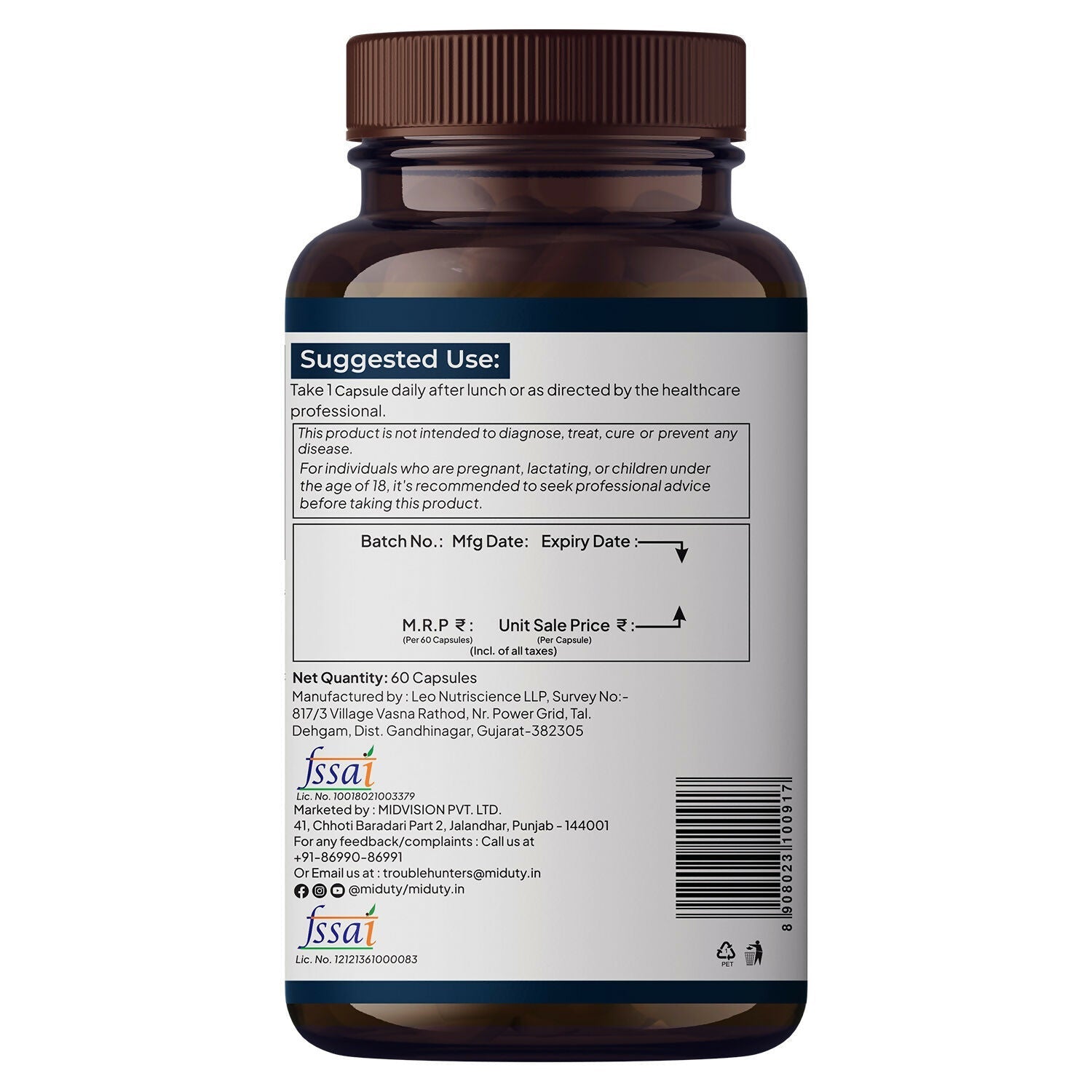 Miduty Zinc Picolinate Capsules 