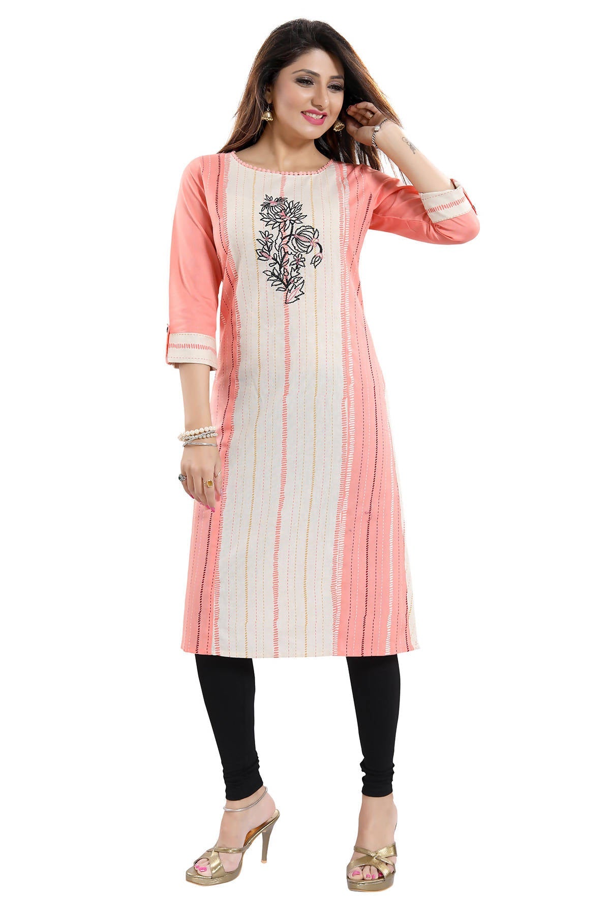 Snehal Creations Tantalising Tomato Cotton Printed Tunic For Everyday Wear