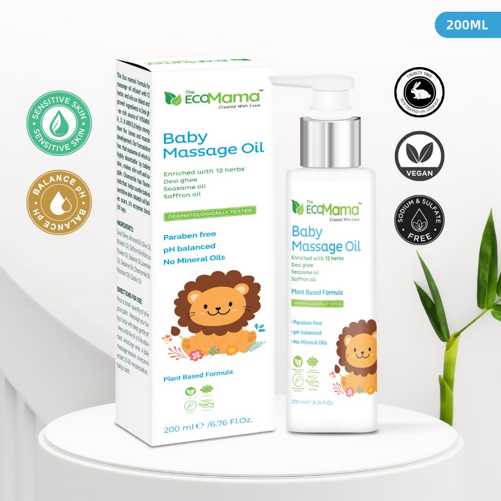The Eco Mama Baby Massage Oil Infused With Desi Ghee, Mulethi Oil & Chamomile  Grab2Buy The Eco Mama Grab2Buy
