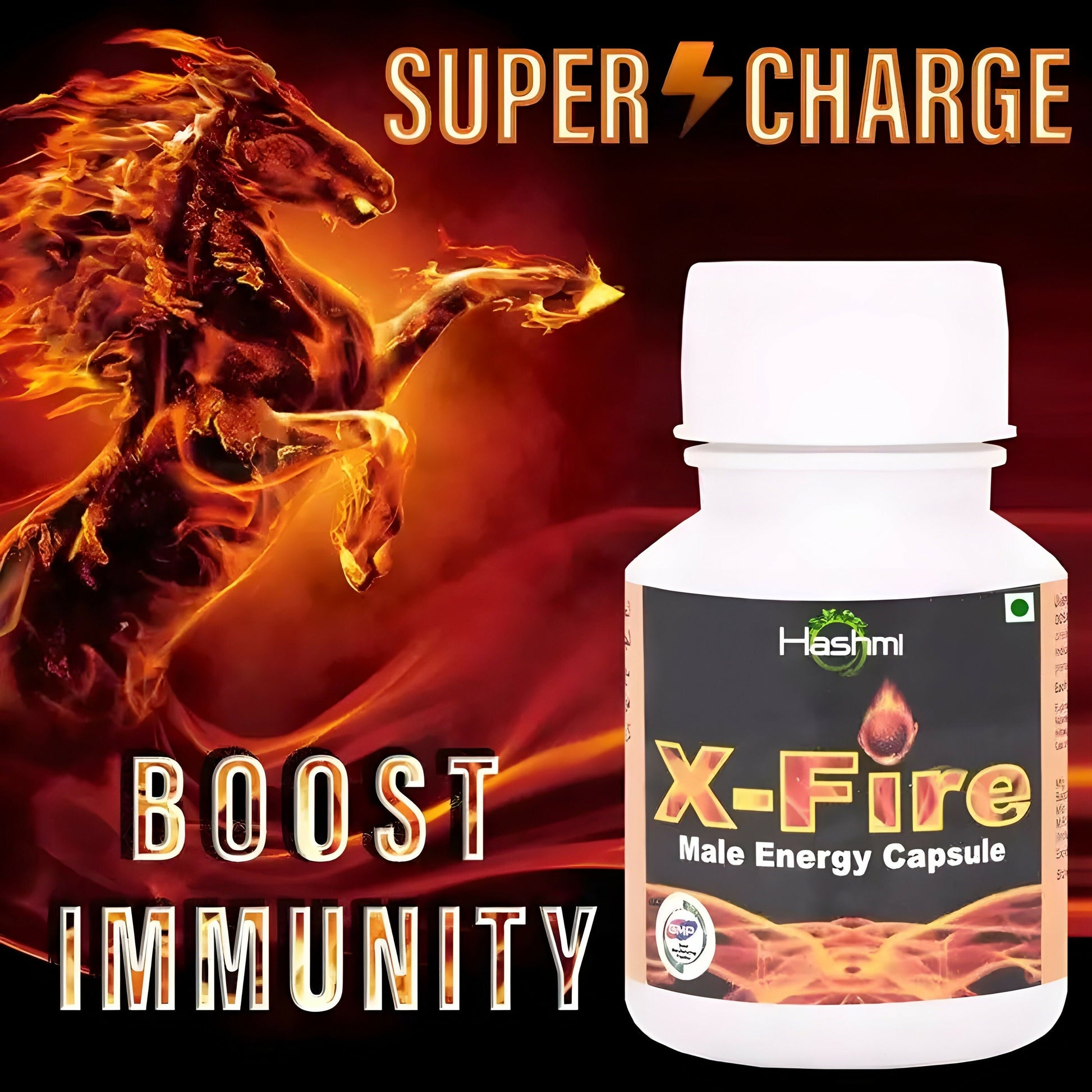 Hashmi Pharmacy X-Fire Capsule for Strength, Stamina, Energy, Power Men 