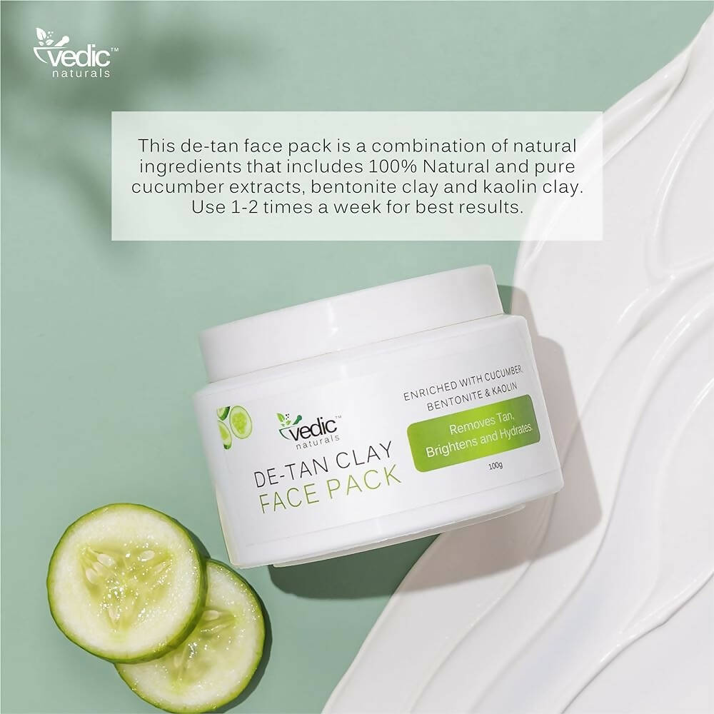 Vedic Naturals De Tan Clay Face Wash  Grab2Buy Vedic Naturals Grab2Buy