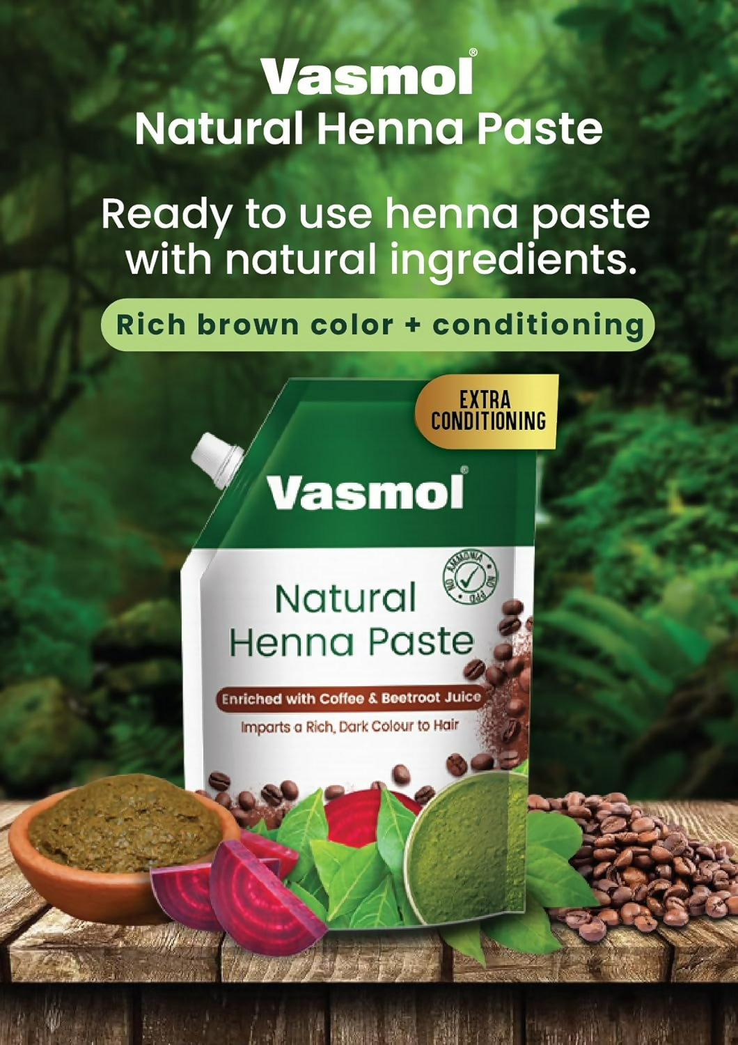 Vasmol Natural Henna Paste Ready To Use  Grab2Buy Vasmol Grab2Buy