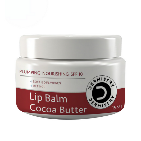 Dermistry Cocoa Butter Lip Care Tint Balm Plumping Nourishing Retinol SPF 10 for Glossy Lips - Grab2buy
